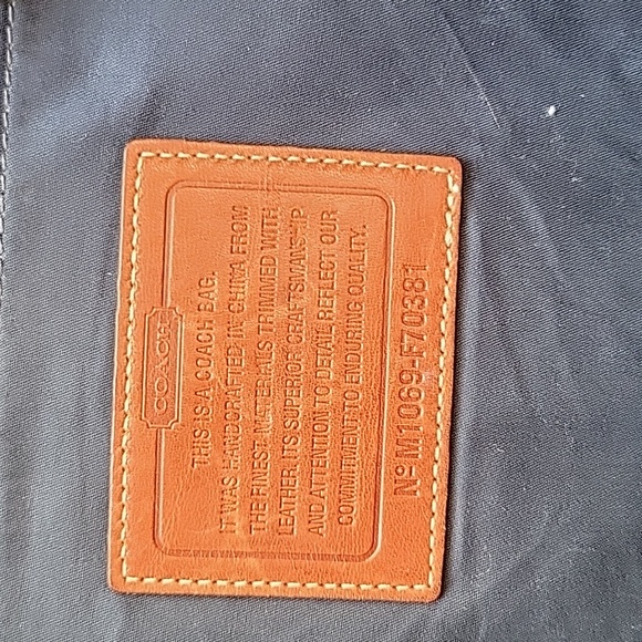 Coach Navy Canvas Messenger Bag - Picture 7 of 12